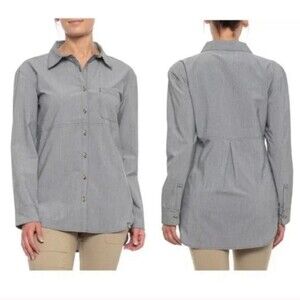 THE NORTH FACE Stevie Women's Heather Gray Back Pleat Woven Shirt